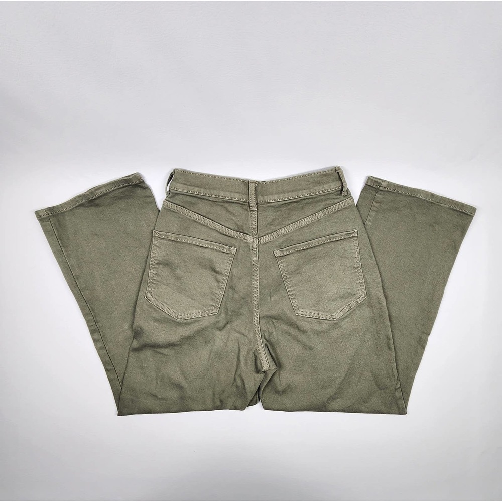Express | Green Cropped Women Jeans, Size 2